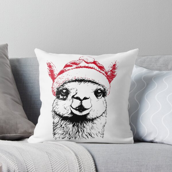 Item preview, Festive Alpaca with Santa Hat – Christmas Mug Design designed and sold by JollyCritters.