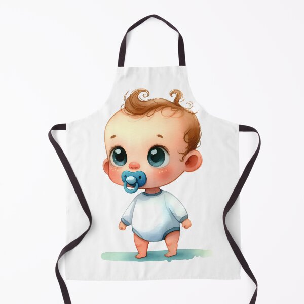 Item preview, Cute Baby Illustration with Pacifier – Adorable Chibi Infant Character Art designed and sold by LunaPixelStudio.