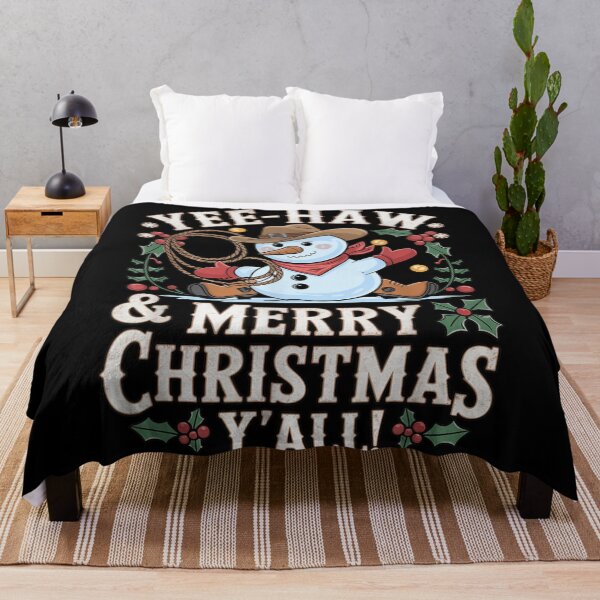 Item preview, Yee Haw Merry Christmas Yall Cowboy Snowman Western Holiday designed and sold by Altenpendinton.