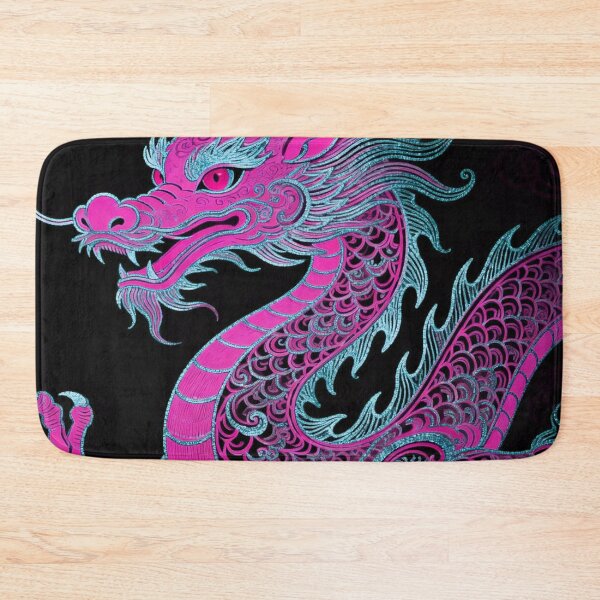 Item preview, Electric Neon Pink and Cyan Eastern Dragon designed and sold by zzz888.