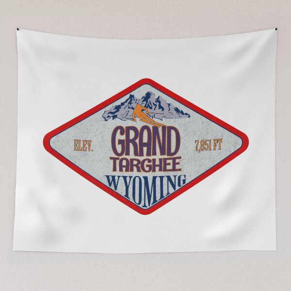 Item preview, Grand Targhee Ski Resort, Wyoming, Vintage skiing badge design designed and sold by Wanderful-roads.