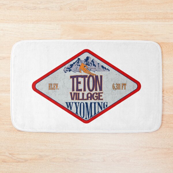 Item preview, Teton Village Ski Resort, Wyoming, Vintage skiing badge design designed and sold by Wanderful-roads.