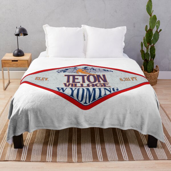 Item preview, Teton Village Ski Resort, Wyoming, Vintage skiing badge design designed and sold by Wanderful-roads.