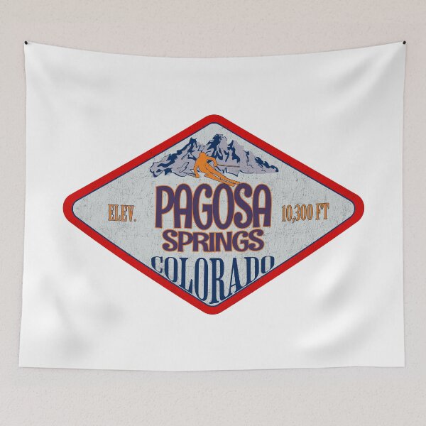 Item preview, Pagosa Springs Ski Resort, Colorado, Vintage skiing badge design designed and sold by Wanderful-roads.