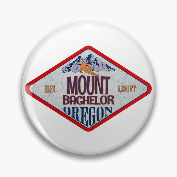 Item preview, Mount Bachelor Ski Resort, Oregon, Vintage skiing badge design designed and sold by Wanderful-roads.