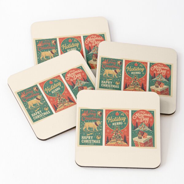 Item preview, Retro Mid Century Modern Christmas Postcard Set: Vintage Holiday Greetings designed and sold by Studio Yvonne .
