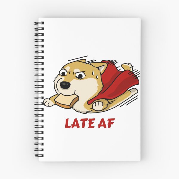 Item preview, Late AF Shiba Inu Art designed and sold by Hustlercredo.