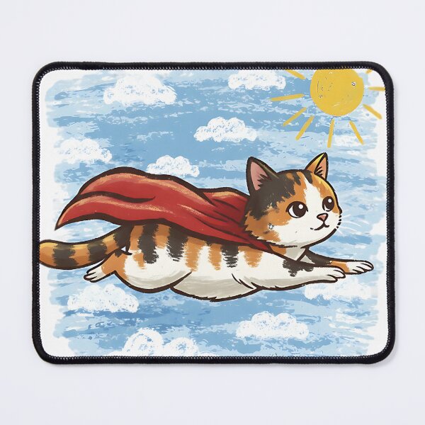 Item preview, Flying Calico Cat Superhero designed and sold by dudelinart.