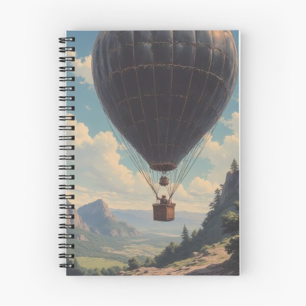 Item preview, Hot air balloon over picturesque landscape designed and sold by Mianku | Für das Leben.
