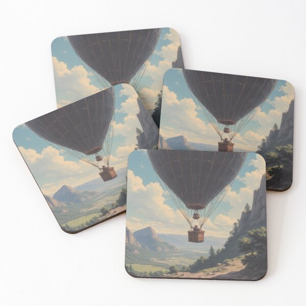 Item preview, Hot air balloon over picturesque landscape designed and sold by Mianku | Für das Leben.