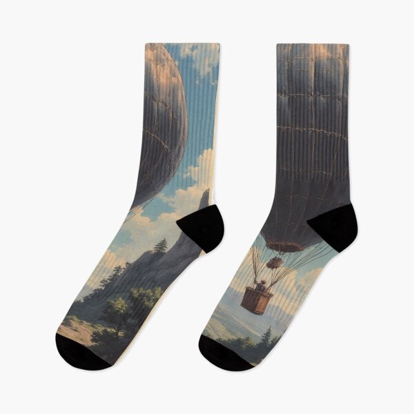 Item preview, Hot air balloon over picturesque landscape designed and sold by Mianku | Für das Leben.