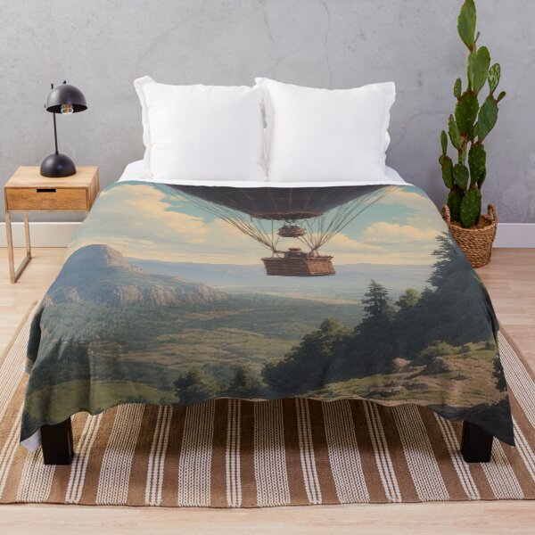 Item preview, Hot air balloon over picturesque landscape designed and sold by Mianku | Für das Leben.