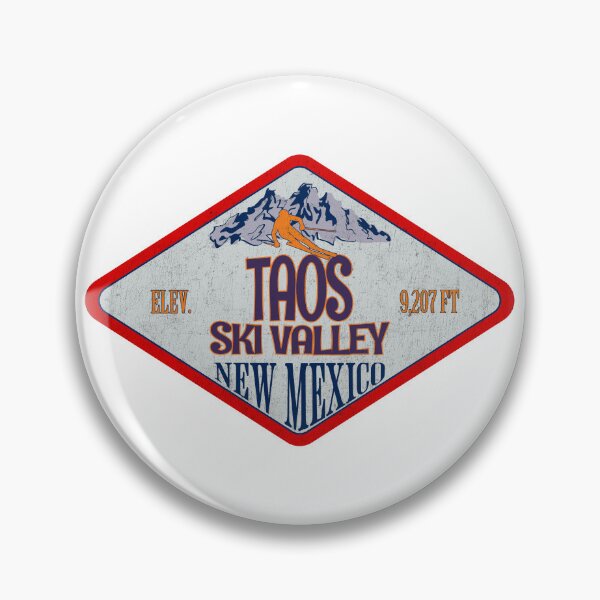 Item preview, Taos Ski Valley Ski Resort, New Mexico, Vintage skiing badge design designed and sold by Wanderful-roads.