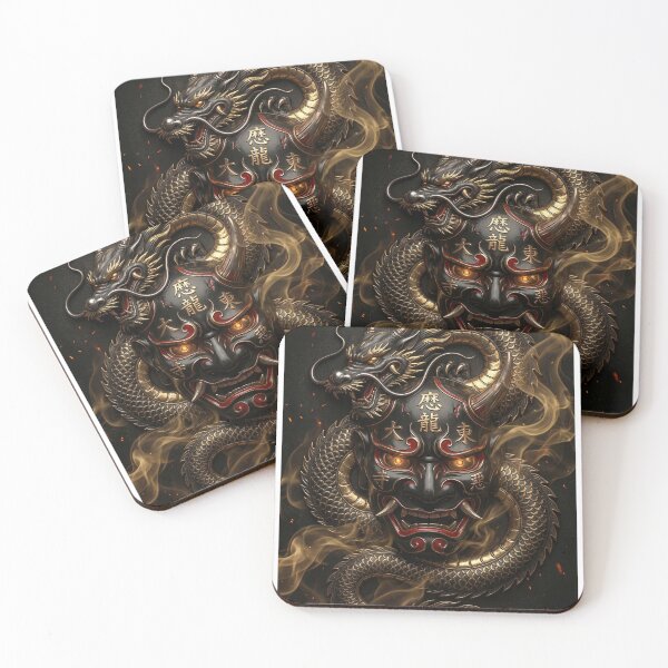Item preview, Ancient Samurai Dragon – Gold & Black designed and sold by heerak009.