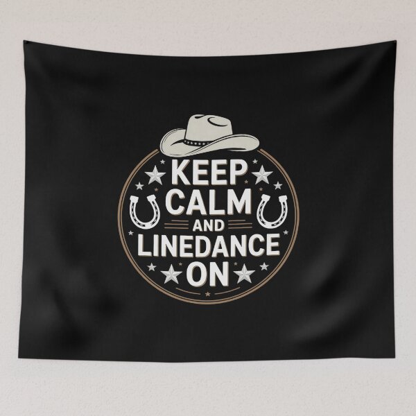 Item preview, Keep Calm and Line Dance On Retro Sunset designed and sold by skanderio.