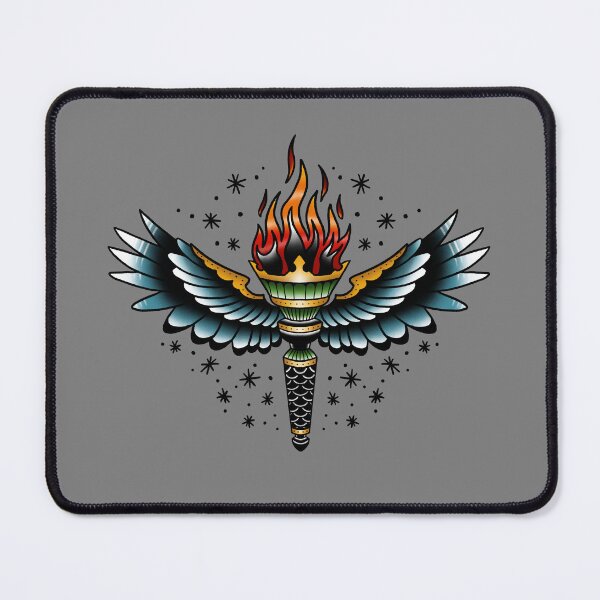Item preview, Winged Torch of Freedom - Traditional Tattoo Design designed and sold by Krisu444.