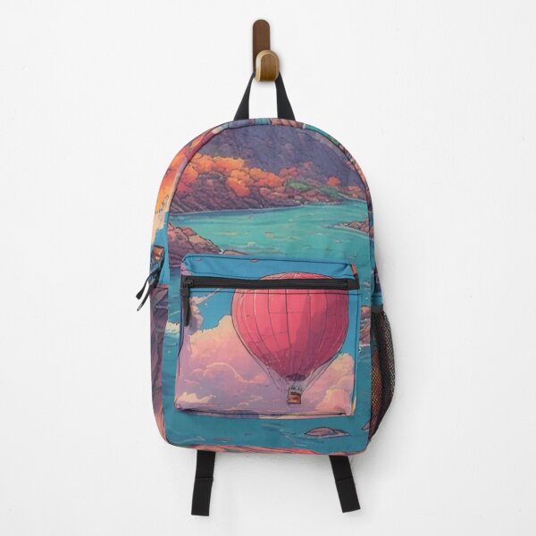 Item preview, Colorful hot air balloons over a picturesque river designed and sold by Mianku | Für das Leben.