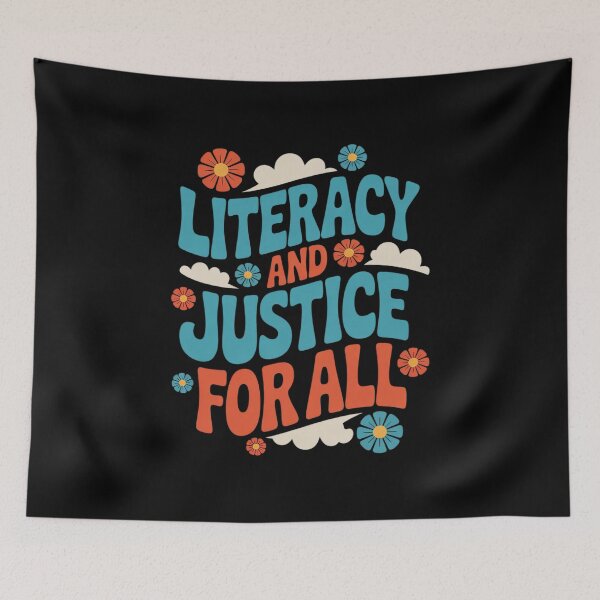 Item preview, Literacy And Justice For All Bookworm Get Lit Teacher 3  designed and sold by RoyTill0Art.