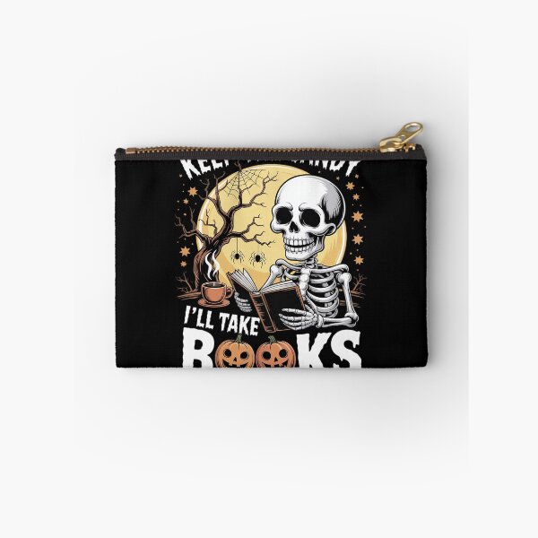 Item preview, Keep The Candy I'll Take Books Halloween Skeleton Book Lover designed and sold by skanderio.