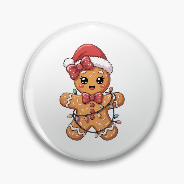 Item preview, Merry Christmas Gingerbread Cookie With Cute Holiday Lights designed and sold by kienoy.