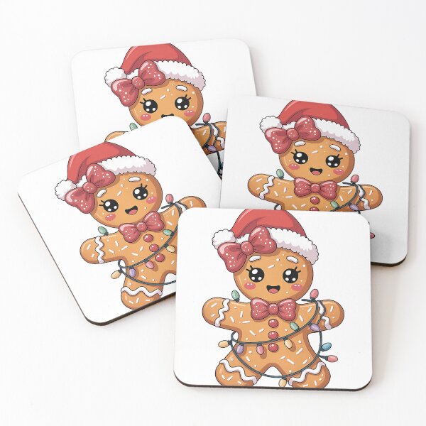 Item preview, Merry Christmas Gingerbread Cookie With Cute Holiday Lights designed and sold by kienoy.