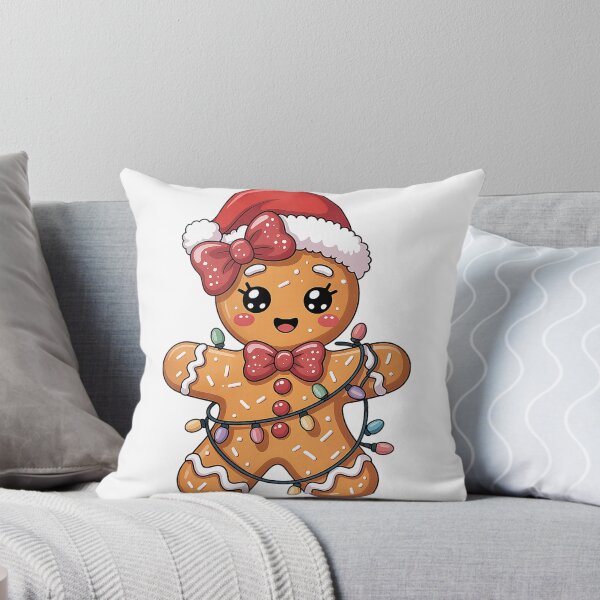 Item preview, Merry Christmas Gingerbread Cookie With Cute Holiday Lights designed and sold by kienoy.