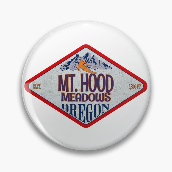 Item preview, Mt. Hood Meadows Ski Resort, Oregon, Vintage skiing badge design designed and sold by Wanderful-roads.