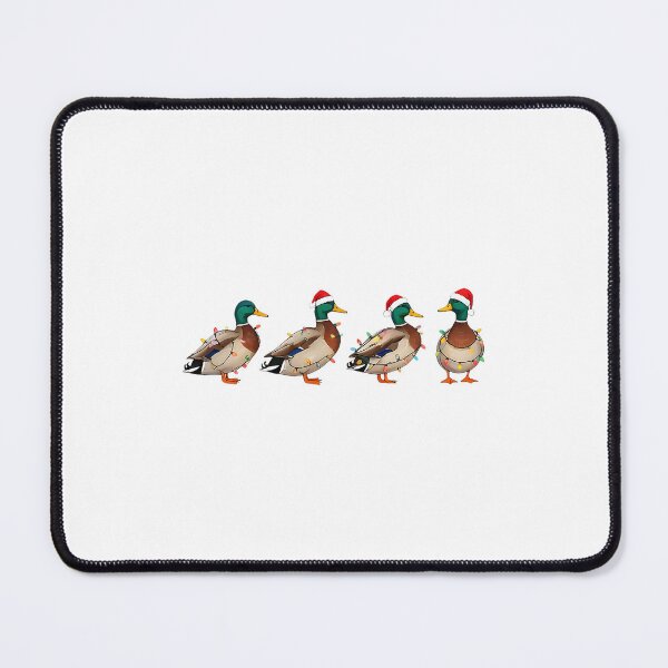 Item preview, Mallard Duck Row Wearing Santa Hats Funny Christmas designed and sold by kienoy.