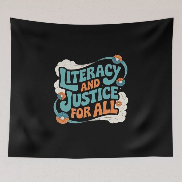 Item preview, Literacy And Justice For All Bookworm Get Lit Teacher  designed and sold by RoyTill0Art.