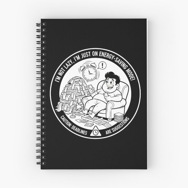 Item preview, Tryb Oszczędzania Energii - Humorystyczny Wzór o Lenistwie i Deadline'ach designed and sold by Artadria.
