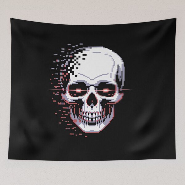 Item preview, Skull Pixel Art designed and sold by TiredPack.