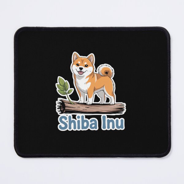 Item preview, Shiba Inu Dog Playing With A Log Pixelart designed and sold by estellaken.