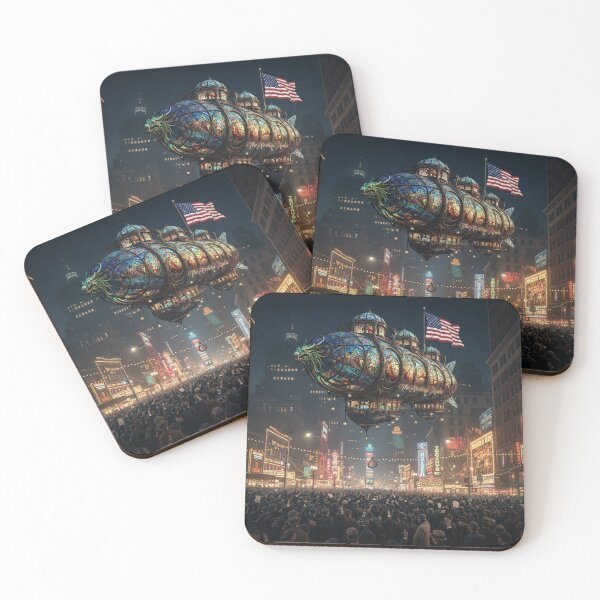 Item preview, Historic New York Times Sq XMAS Eve 1900’s Airship designed and sold by AppliedAtelier.