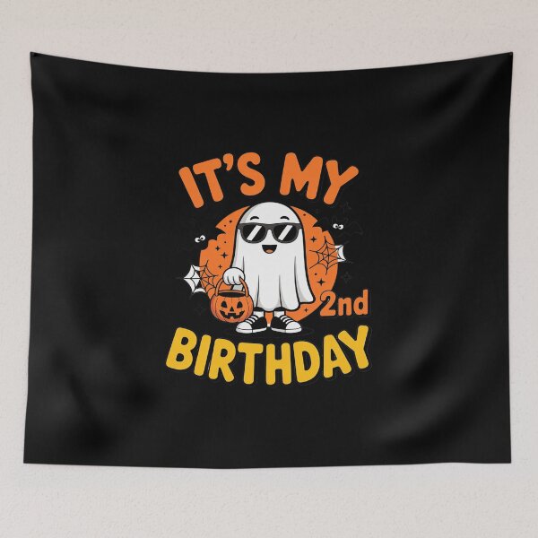 Item preview, Kids It's My 2nd Birthday Boy Ghost Halloween 2 Years Old designed and sold by imsamaharem.