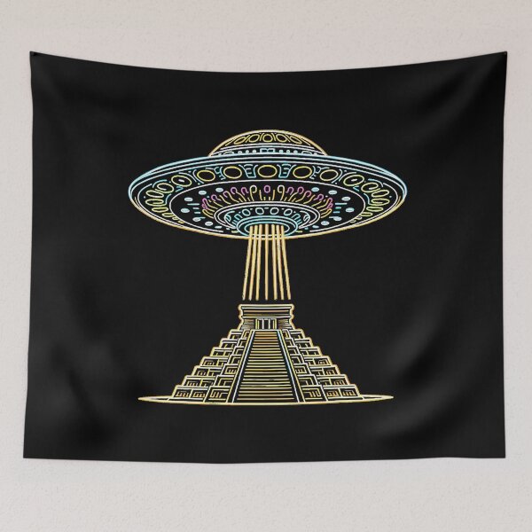 Item preview, Mayan Pyramid Meets Ufo Spacecraft designed and sold by OnaConnie.