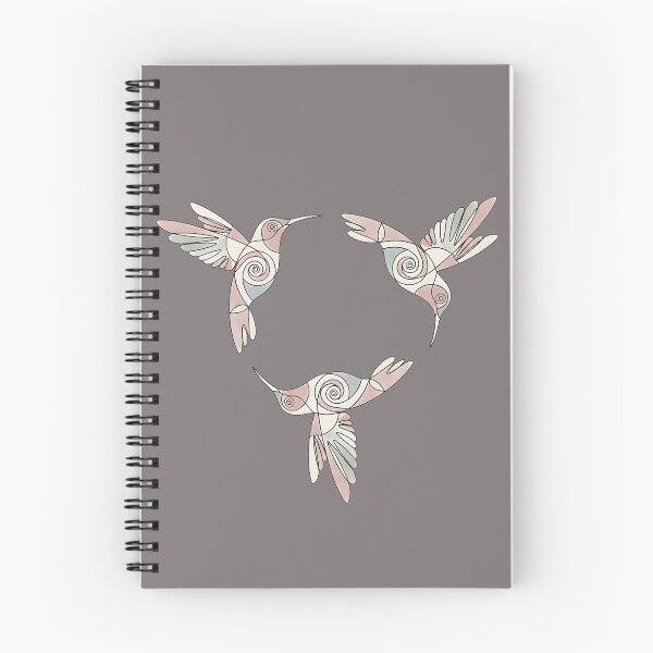 Item preview, Hipnotyczne Kolibry One Line Art - Delikatne Pastelowe Ptaki designed and sold by Artadria.
