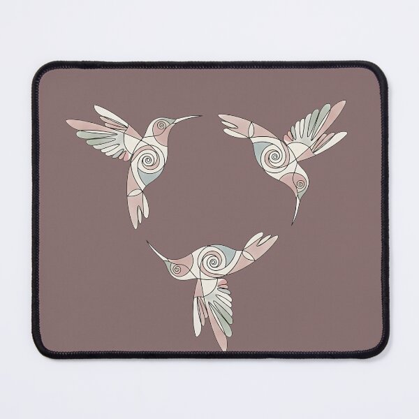 Item preview, Hipnotyczne Kolibry One Line Art - Delikatne Pastelowe Ptaki designed and sold by Artadria.