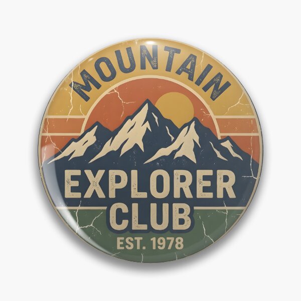 Item preview, Mountain Explorer Club Vintage Outdoor Badge | Retro Hiking & Adventure Design designed and sold by RogueWeave.