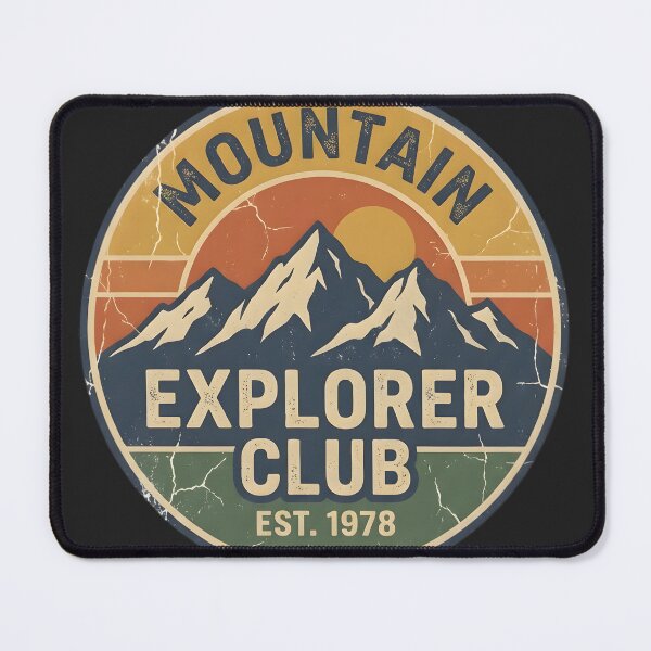 Item preview, Mountain Explorer Club Vintage Outdoor Badge | Retro Hiking & Adventure Design designed and sold by RogueWeave.
