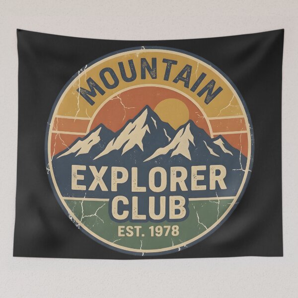 Item preview, Mountain Explorer Club Vintage Outdoor Badge | Retro Hiking & Adventure Design designed and sold by RogueWeave.