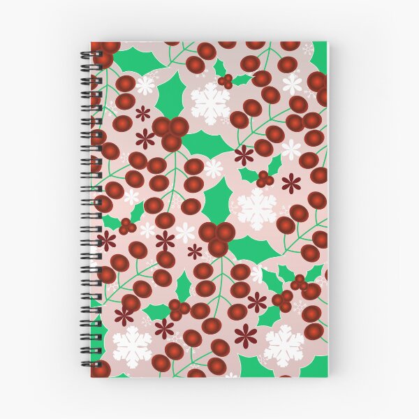 Item preview, Soft Blush Christmas Berries and Snowflakes designed and sold by HopeAndHustle.