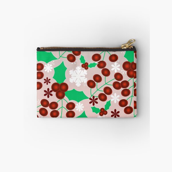 Item preview, Soft Blush Christmas Berries and Snowflakes designed and sold by HopeAndHustle.