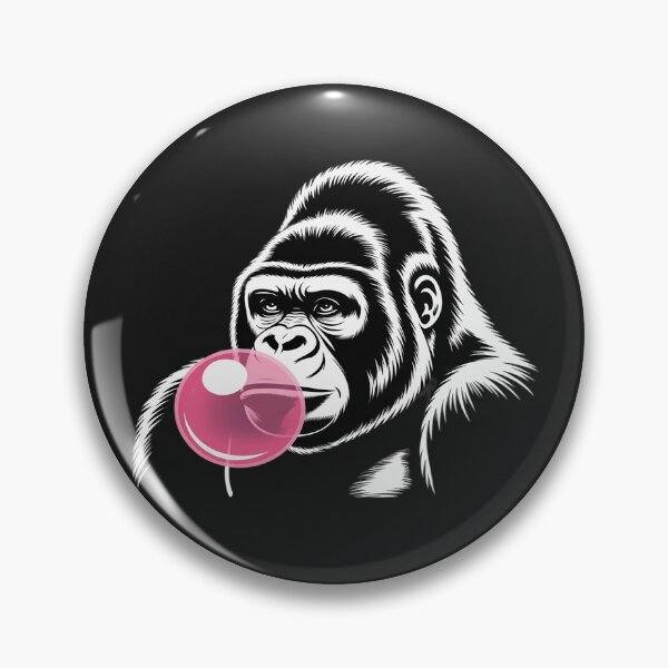 Item preview, Cute Gorilla on pink bubble gum Gorilla designed and sold by GaryPacheco6.