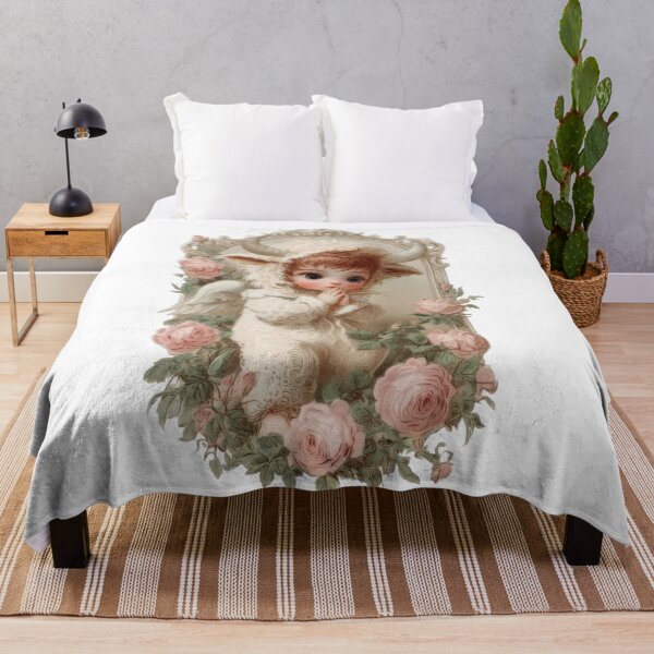 Item preview, Vintage Baby Angel - Pink Roses | cherub design | floral designed and sold by BlissxPals.