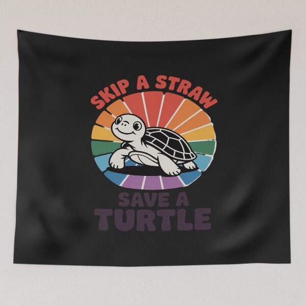 Item preview, Cute Rainbow Skip A Straw Save A Turtle, Turtle lover designed and sold by GaryPacheco6.