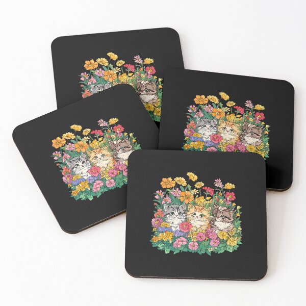 Item preview, Floral Cats In Garden designed and sold by CaraRuth.