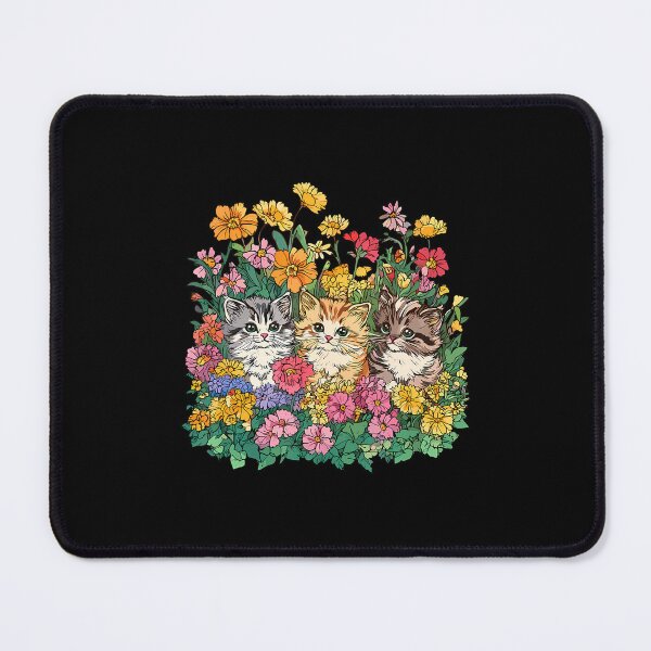 Item preview, Floral Cats In Garden designed and sold by CaraRuth.
