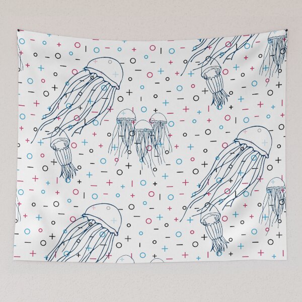 Item preview, Memphis Ocean #4 designed and sold by Hell-Prints.