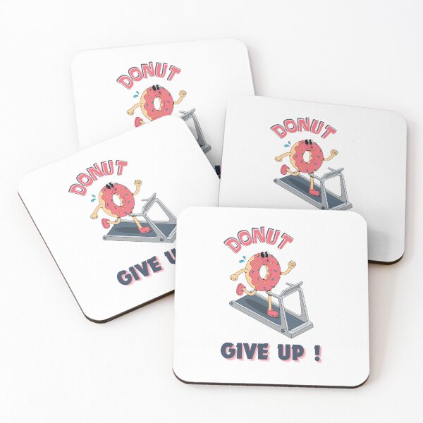 Item preview, Donut Give Up – Funny Fitness Motivation Running Donut Design designed and sold by LamiaTees.
