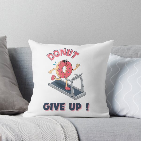 Item preview, Donut Give Up – Funny Fitness Motivation Running Donut Design designed and sold by LamiaTees.